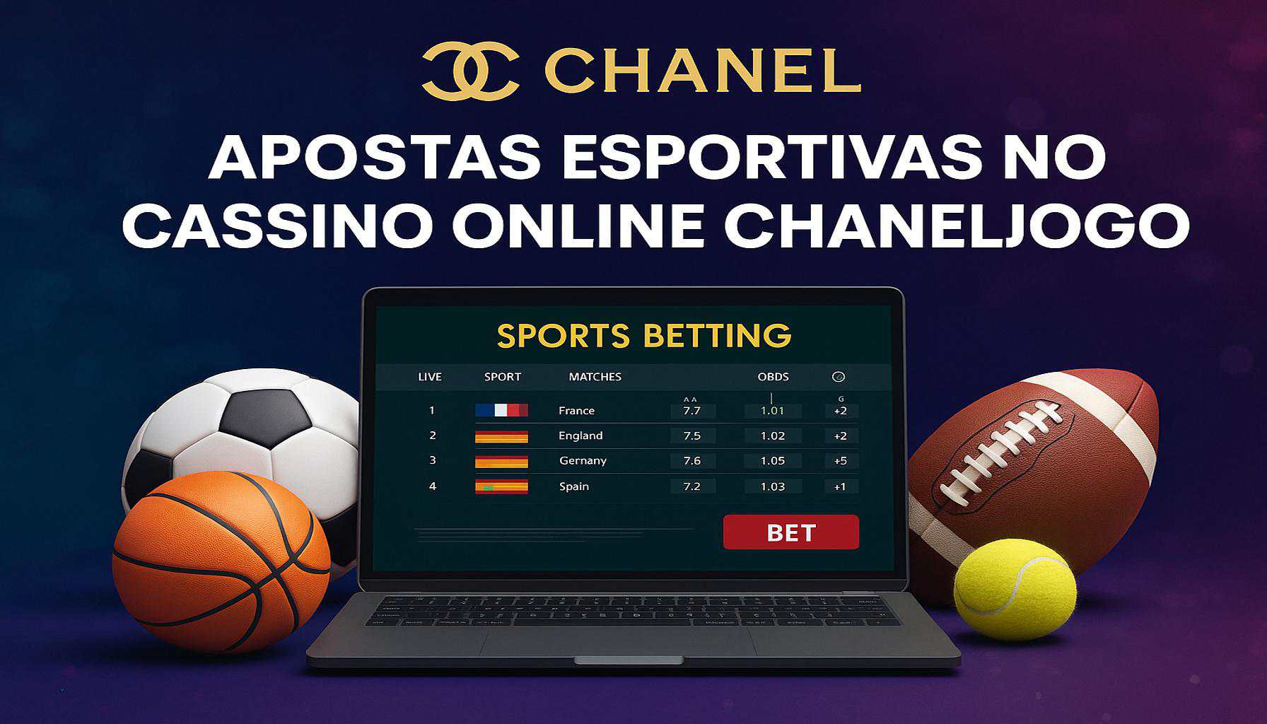 Apostas esportivas no cassino online CHANELJOGO